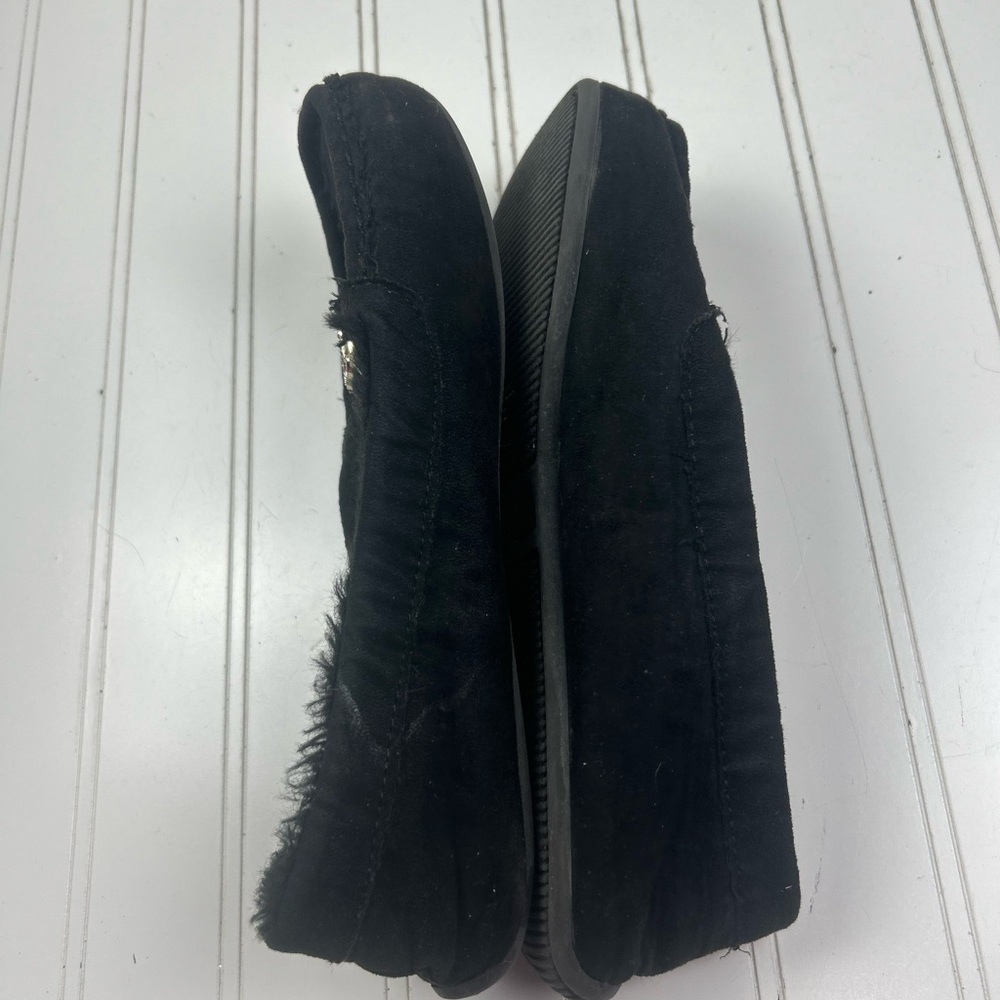 Juicy Couture Vintage Y2K Black Fuzzy Moccasin Slip On Loafers Womenโs Size 8 - Picture 8 of 9